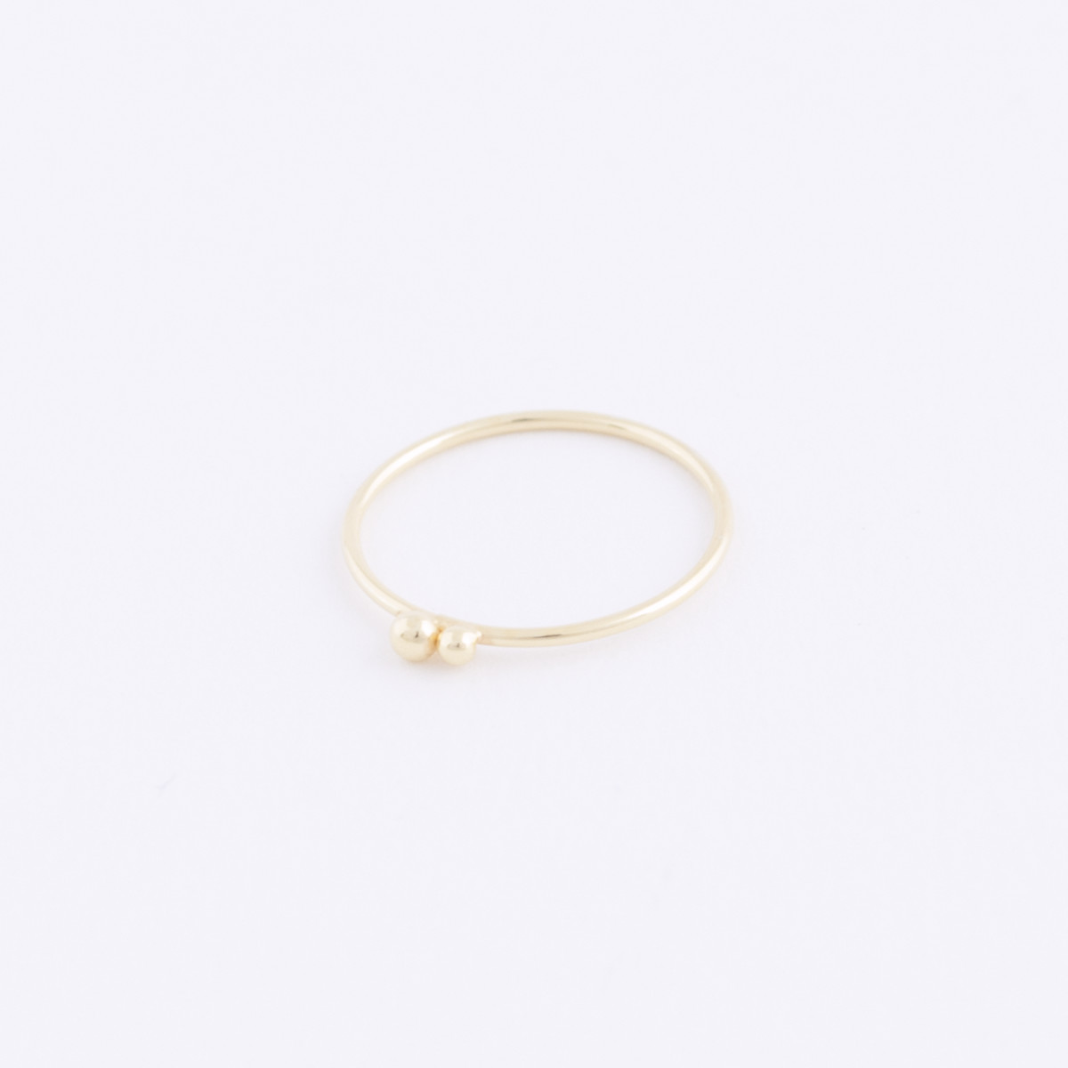 gold double dot ring