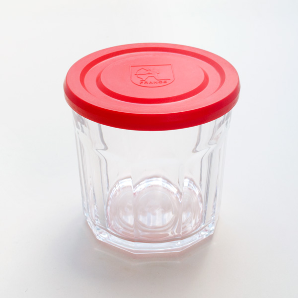 french glass jar with lid
