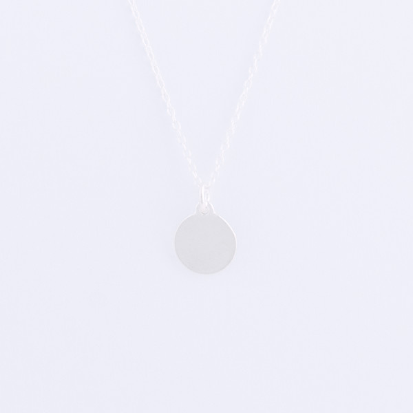 silver disc necklace