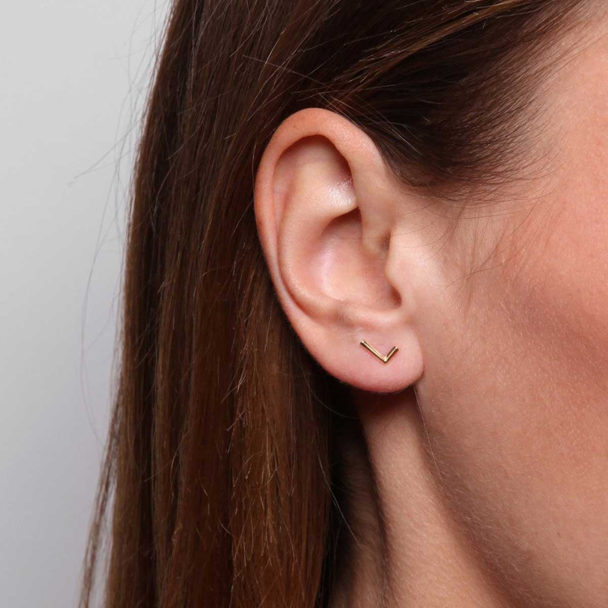 L shaped earrings