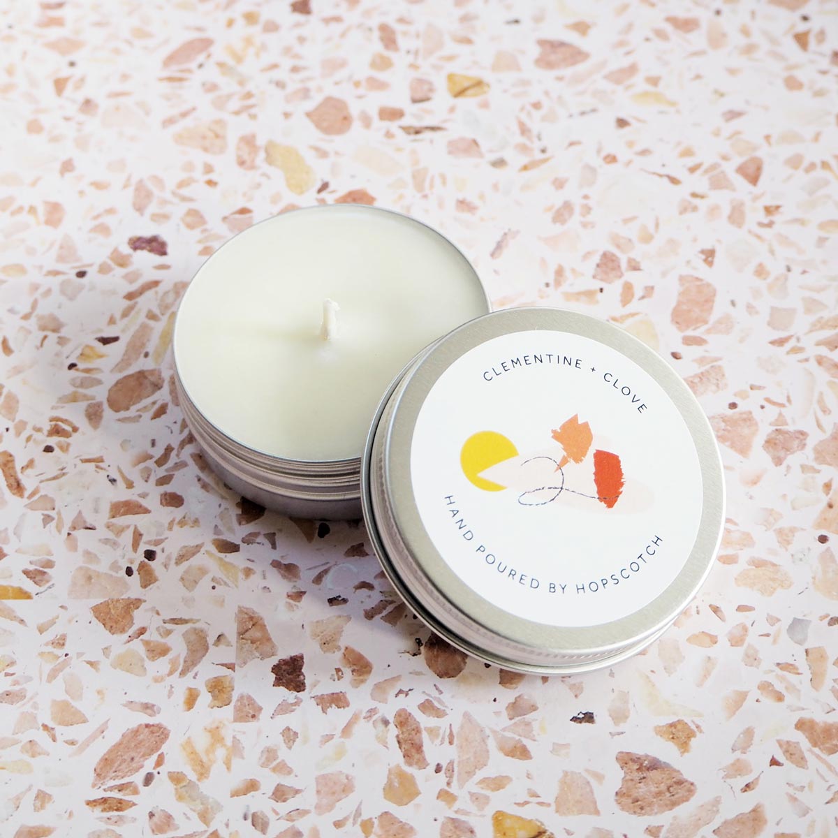 Clementine + Clove Scented Soy Candle